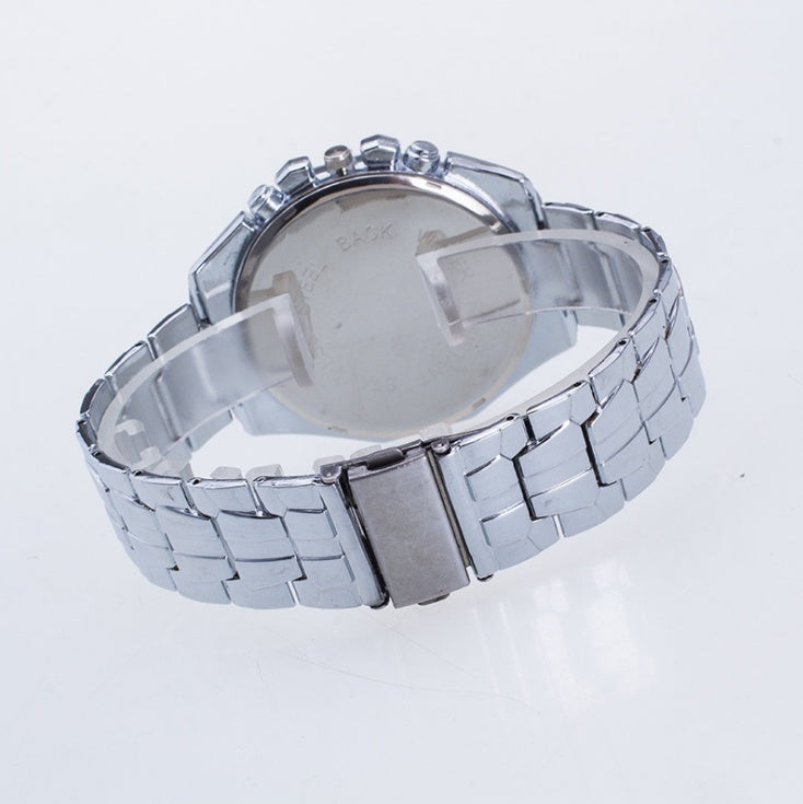 Fashion Silver Stainless Steel Mens Watches Top Brand