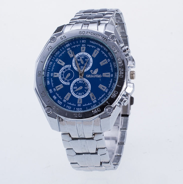 Fashion Silver Stainless Steel Mens Watches Top Brand