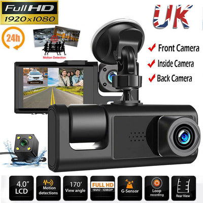 1080P Dual Lens Car Dash Cam Recorder G Sensor