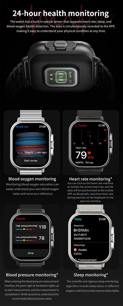 Smart Watch 2 in 1 With Earphone Smartwatch Bluetooth Call Men Watch