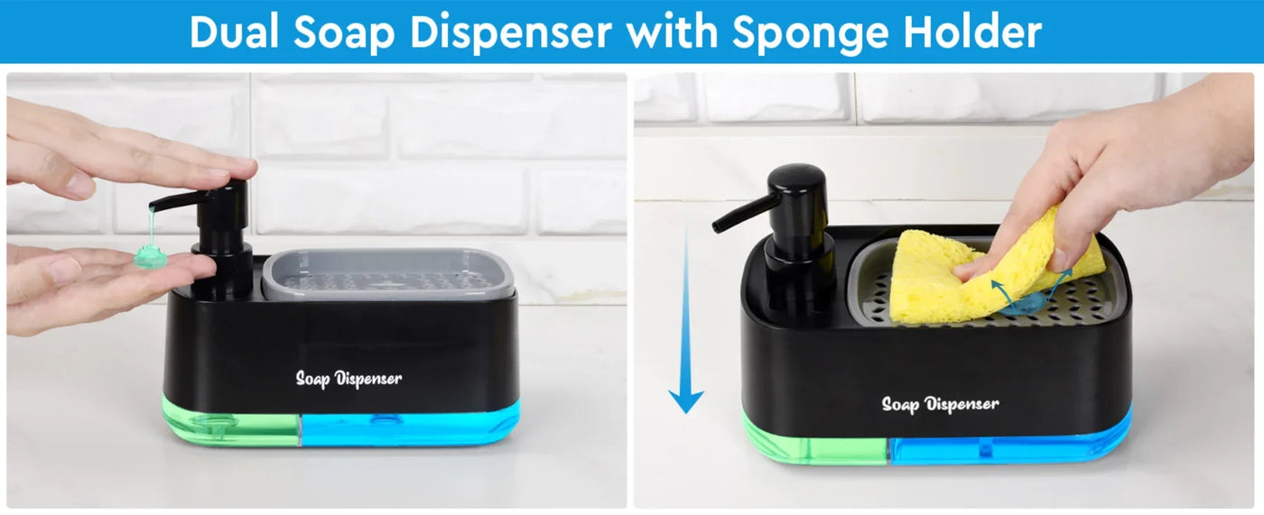 Hand and Dish Soap Dispenser Dual Soap Dispenser