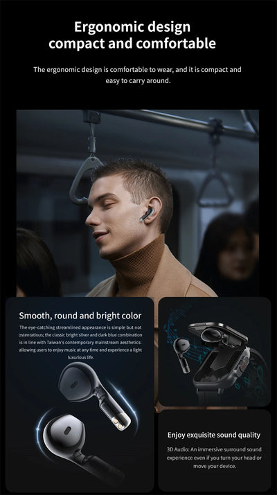 Smart Watch 2 in 1 With Earphone Smartwatch Bluetooth Call Men Watch