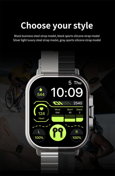 Smart Watch 2 in 1 With Earphone Smartwatch Bluetooth Call Men Watch