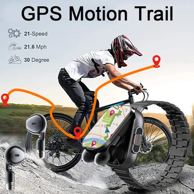 Smart Watch 2 in 1 With Earphone Smartwatch Bluetooth Call Men Watch